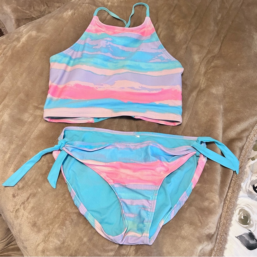 Justice Blue and Pink Bikini Set